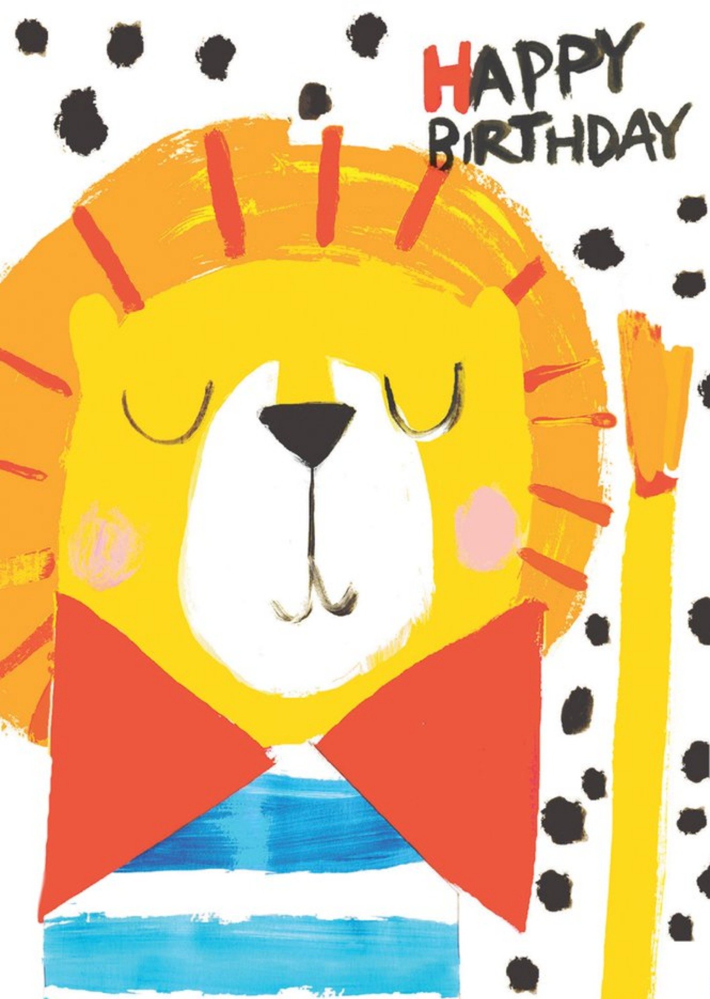 Sooshichacha Lion Happy Birthday Card, Large