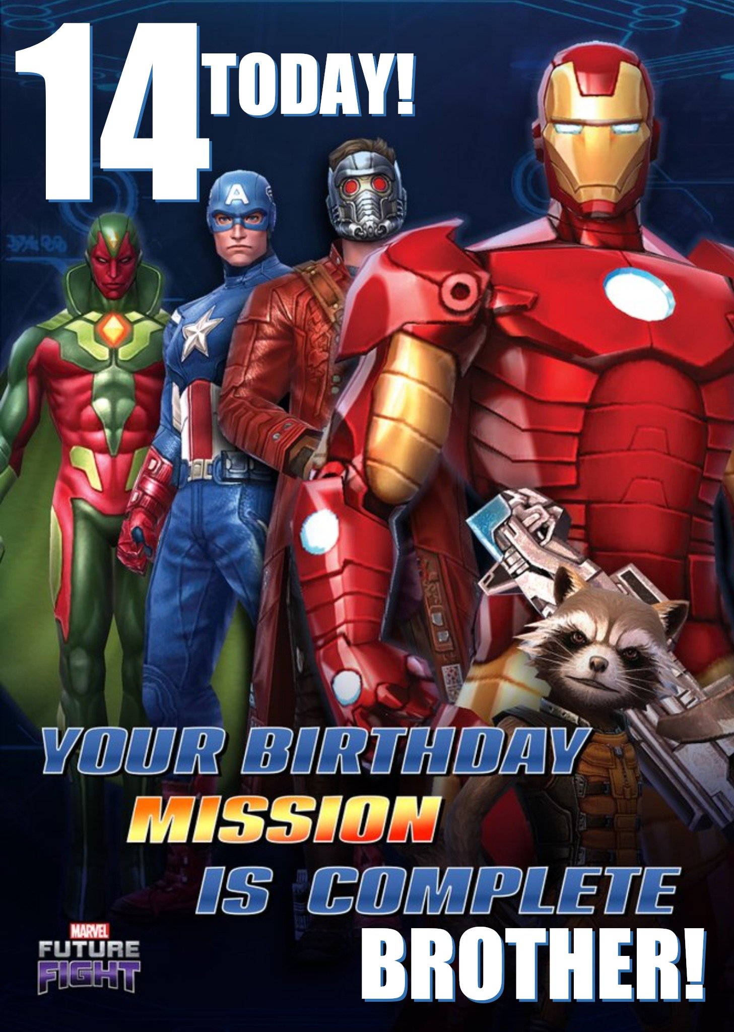 Marvel Future Fight 14 Today Gaming Birthday Card, Large