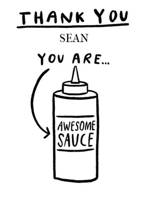 Awesome Sauce Thank You Card
