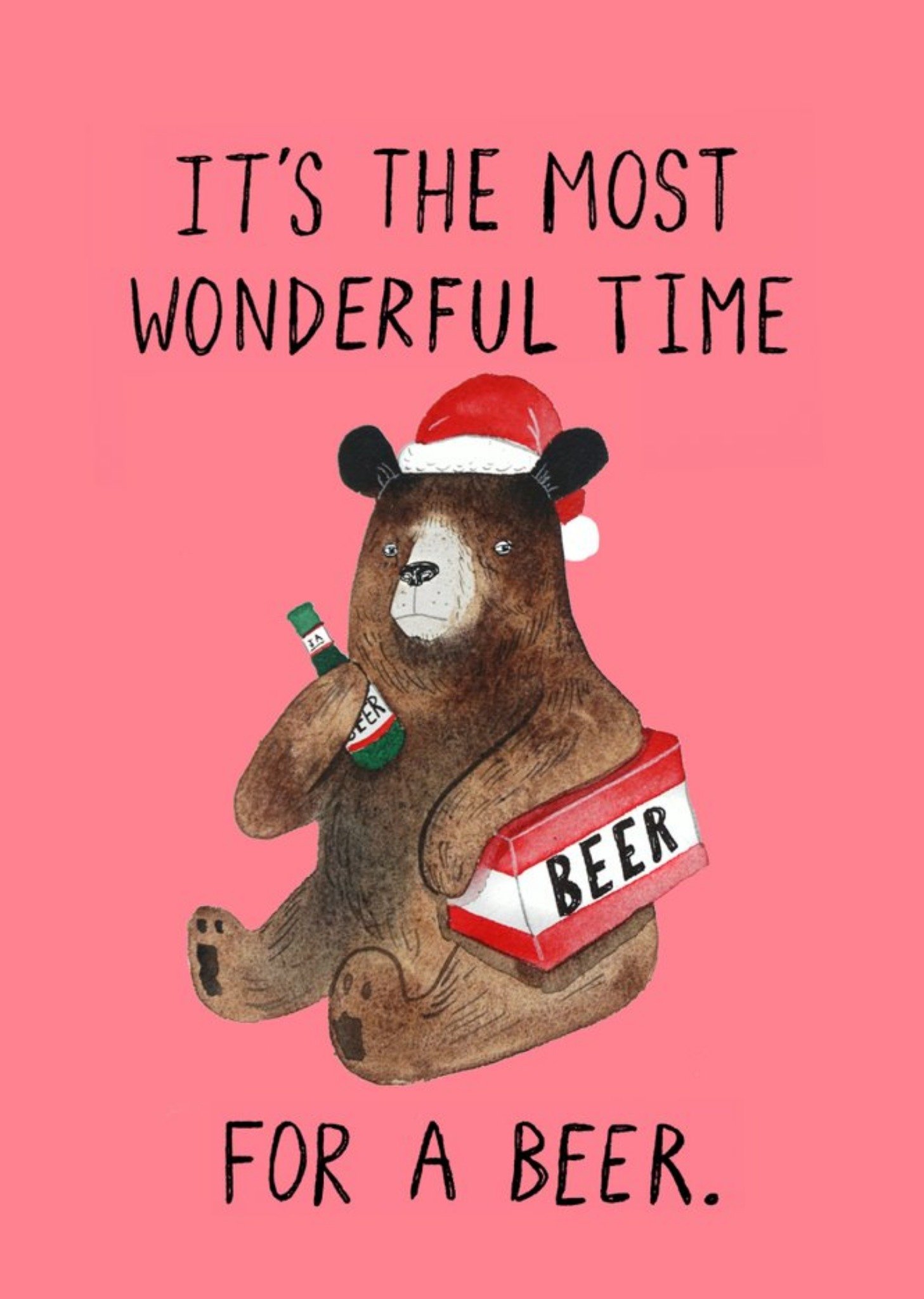 Jolly Awesome Its The Most Wonderful Time For A Beer Christmas Card Ecard