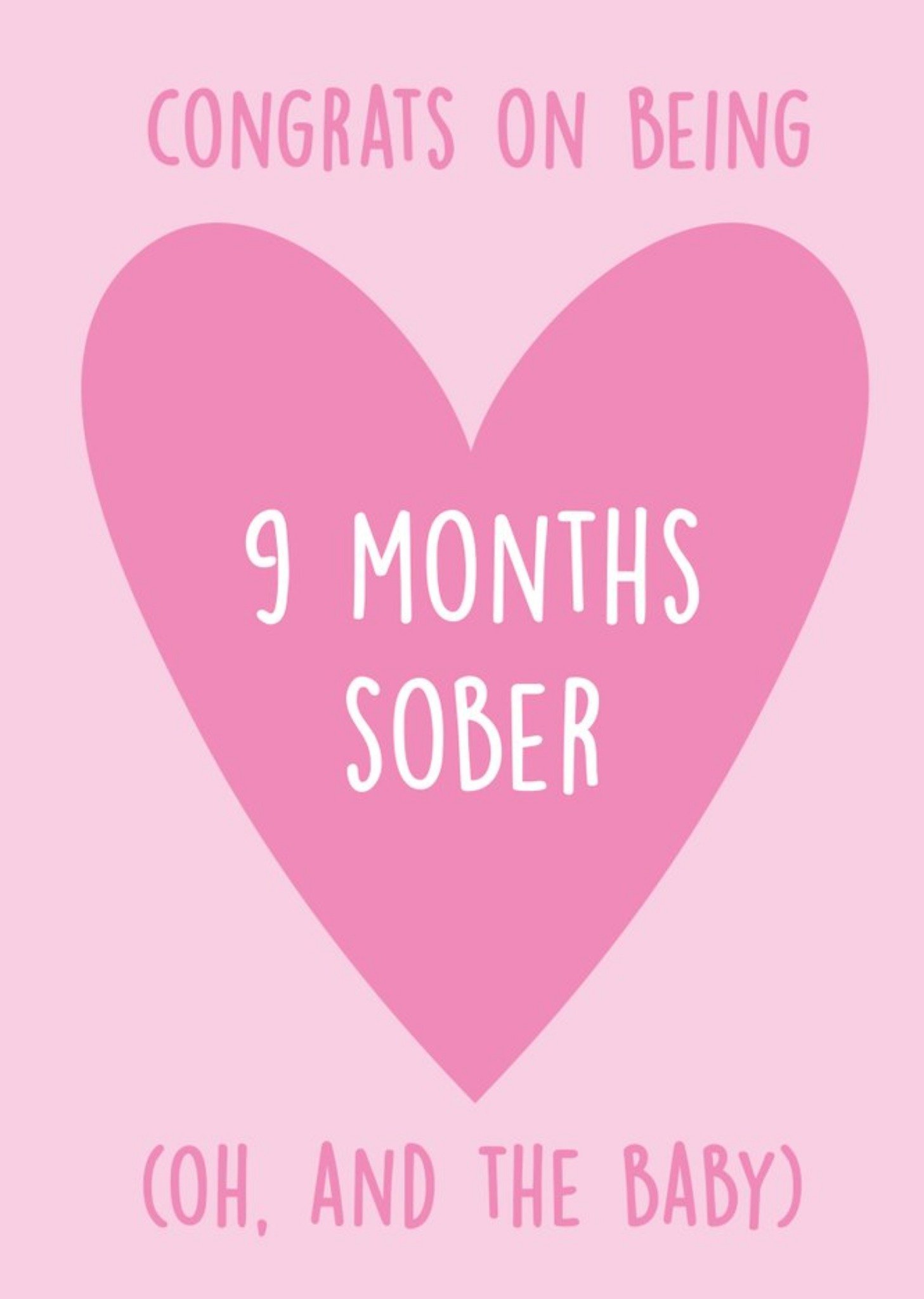 Rumble Cards Congratulations On Being 9 Months Sober Baby Card