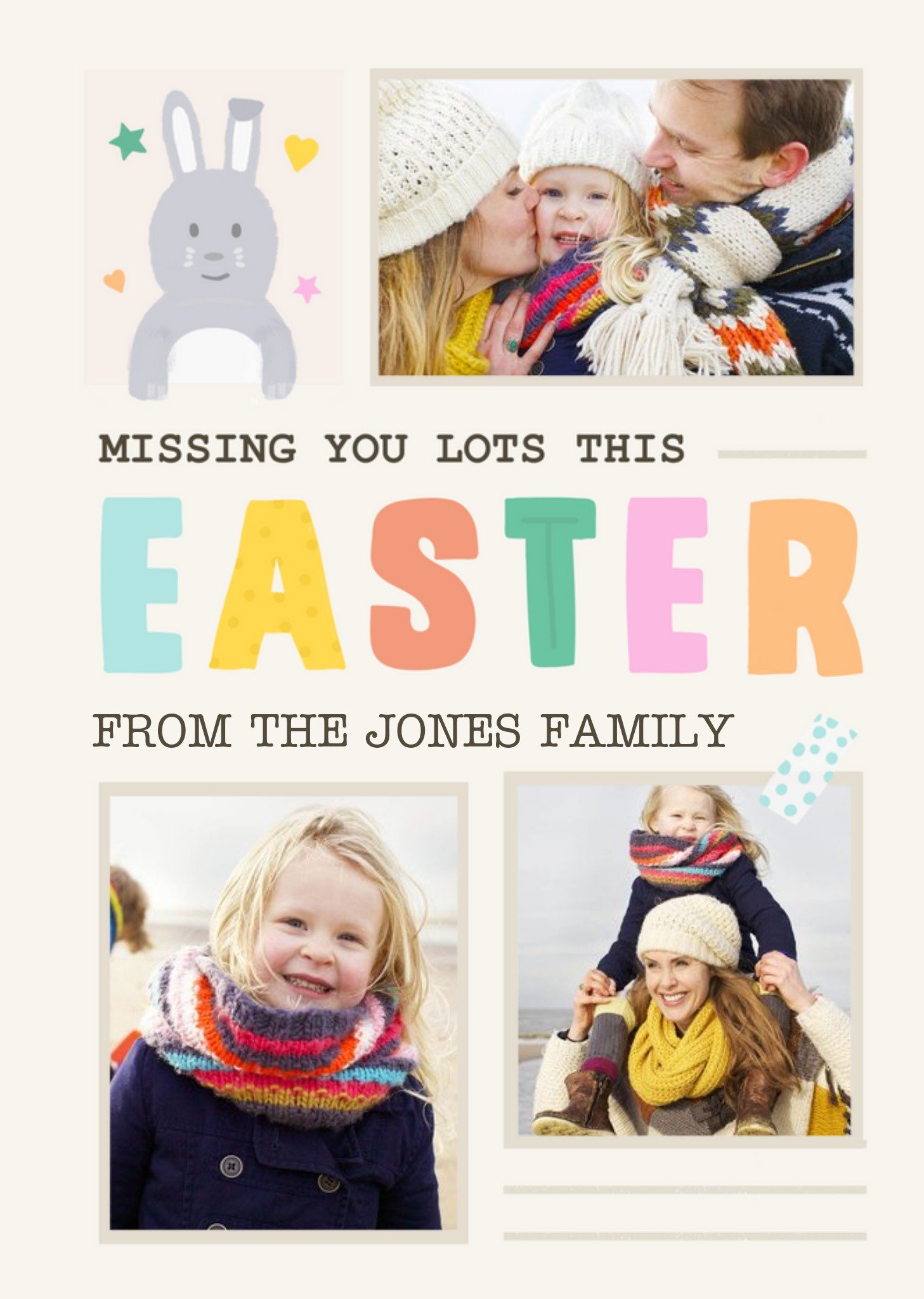 Moonpig Missing You Lots This Easter Photo Upload Card Ecard