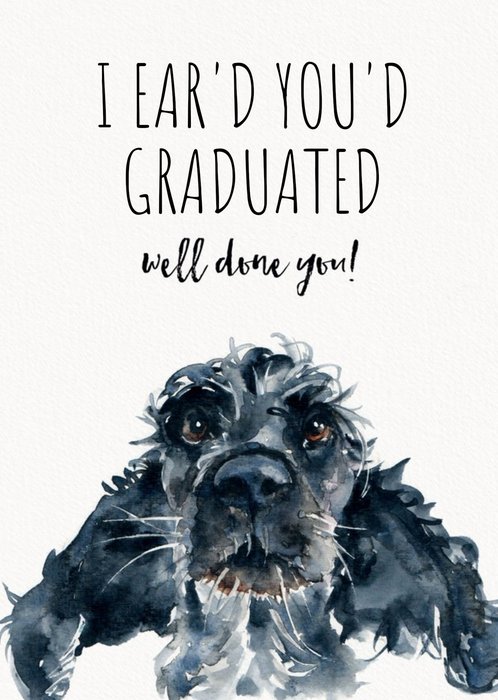 Jo Scott Art Dog Graduation Card