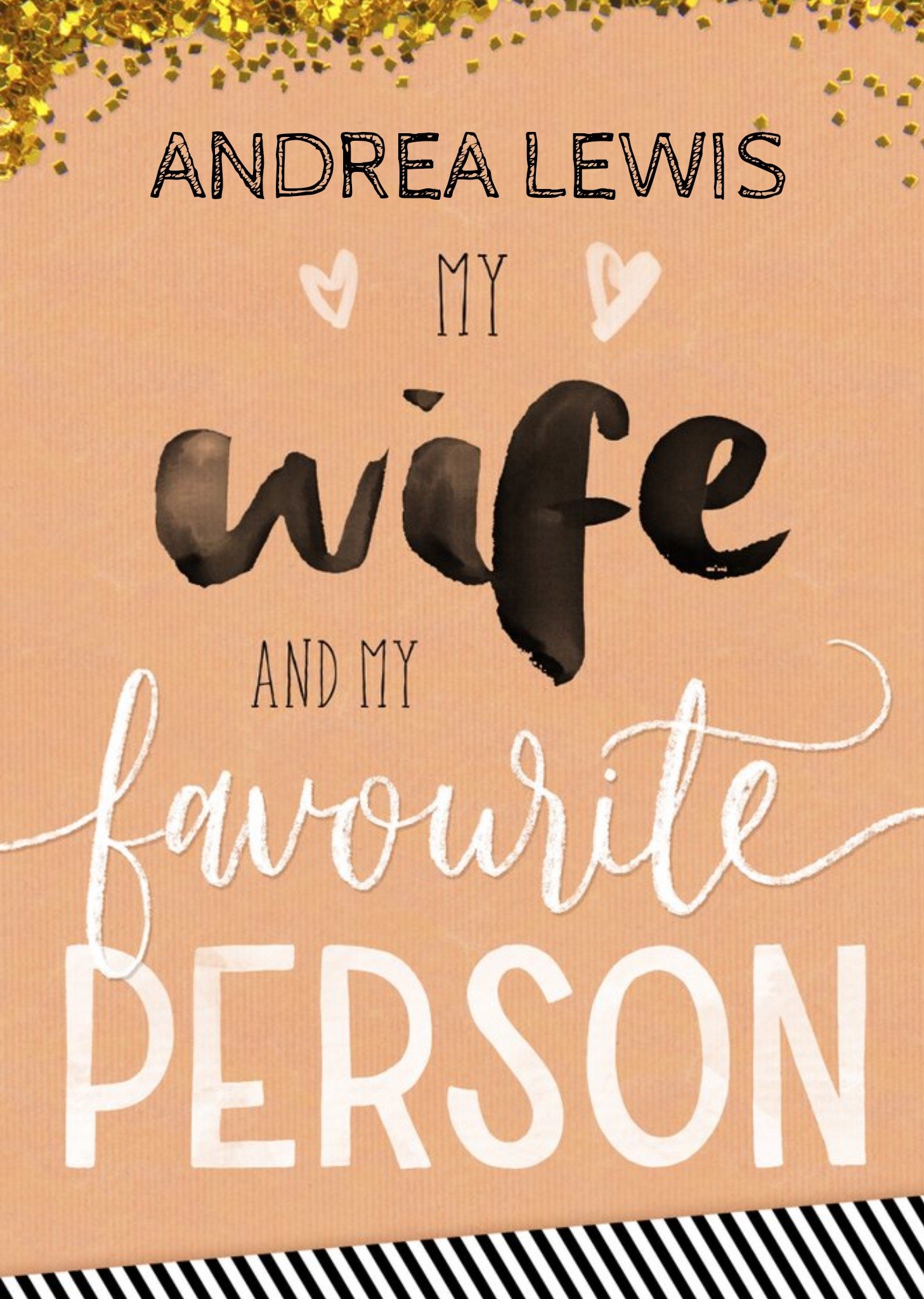 My Favourite Person Personalised Happy Anniversary Card For Wife Ecard