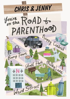 You're on the road to parenthood card