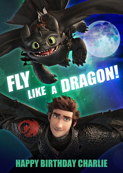Fly Like A Dragon - How To Train Your Dragon Birthday Card