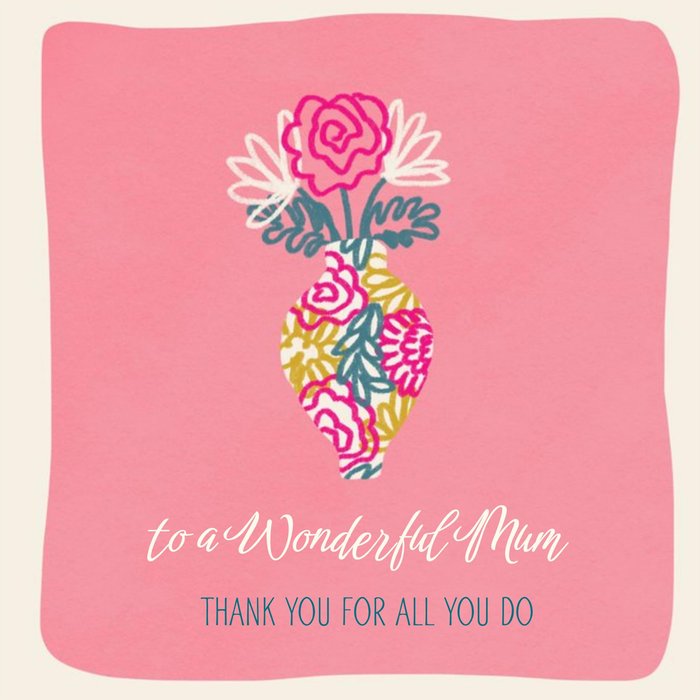 Baroque Flowers In A Vase Personalised Mother's Day Card