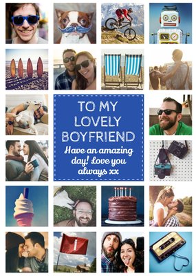 Boyfriend Multi Photo Upload Birthday Card