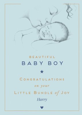 Beautiful Baby Boy New Baby Card