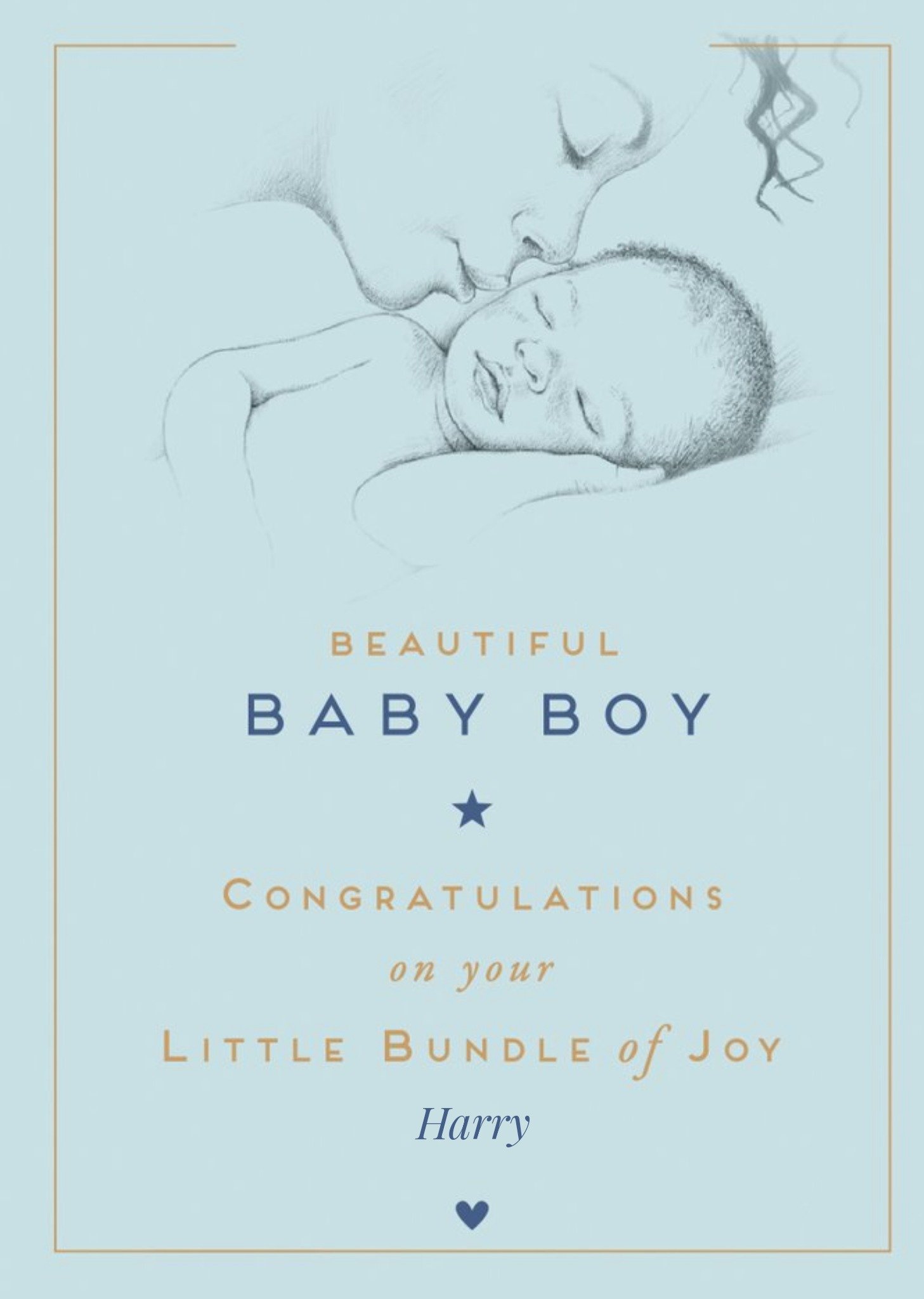 Moonpig Beautiful Baby Boy New Baby Card Ecard