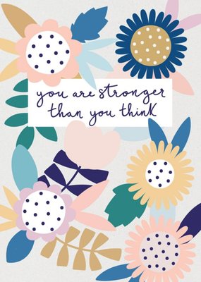 Stronger Than You Think Floral Postcard