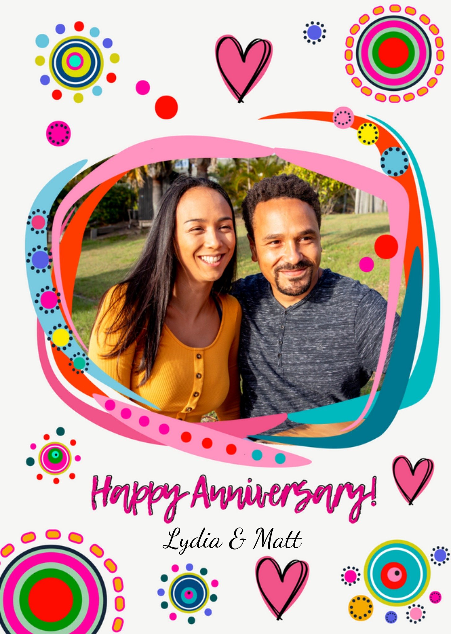 Aboriginal Art Photo Upload Anniversary Card