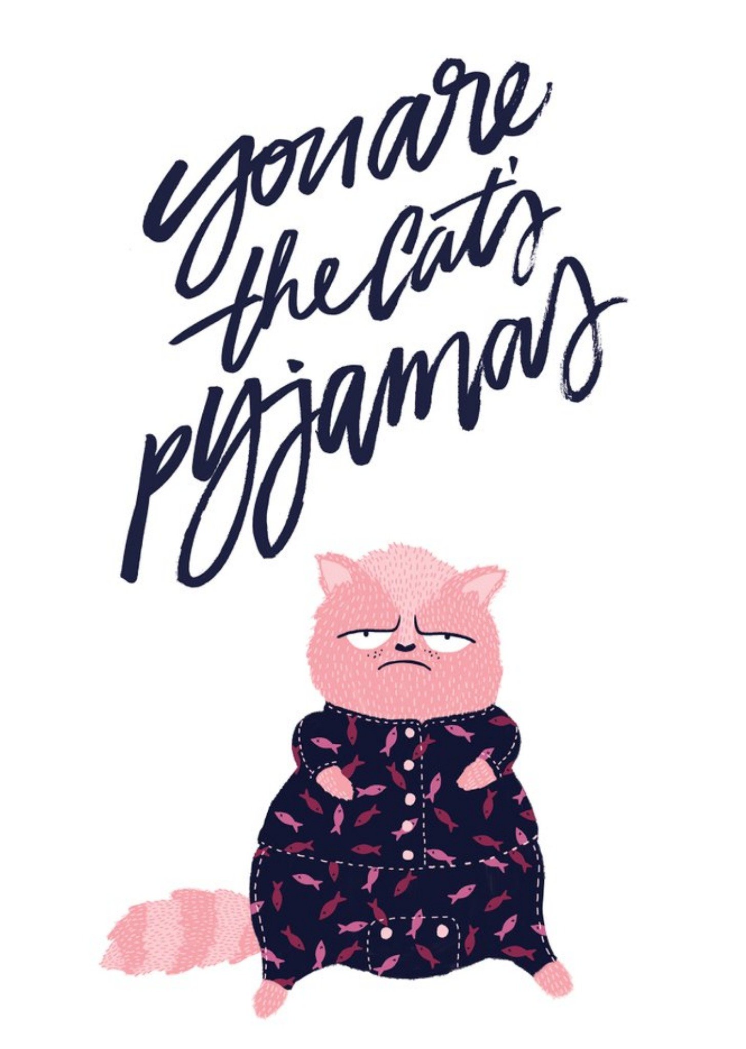 Cardy Club Cats Pyjamas Card, Large