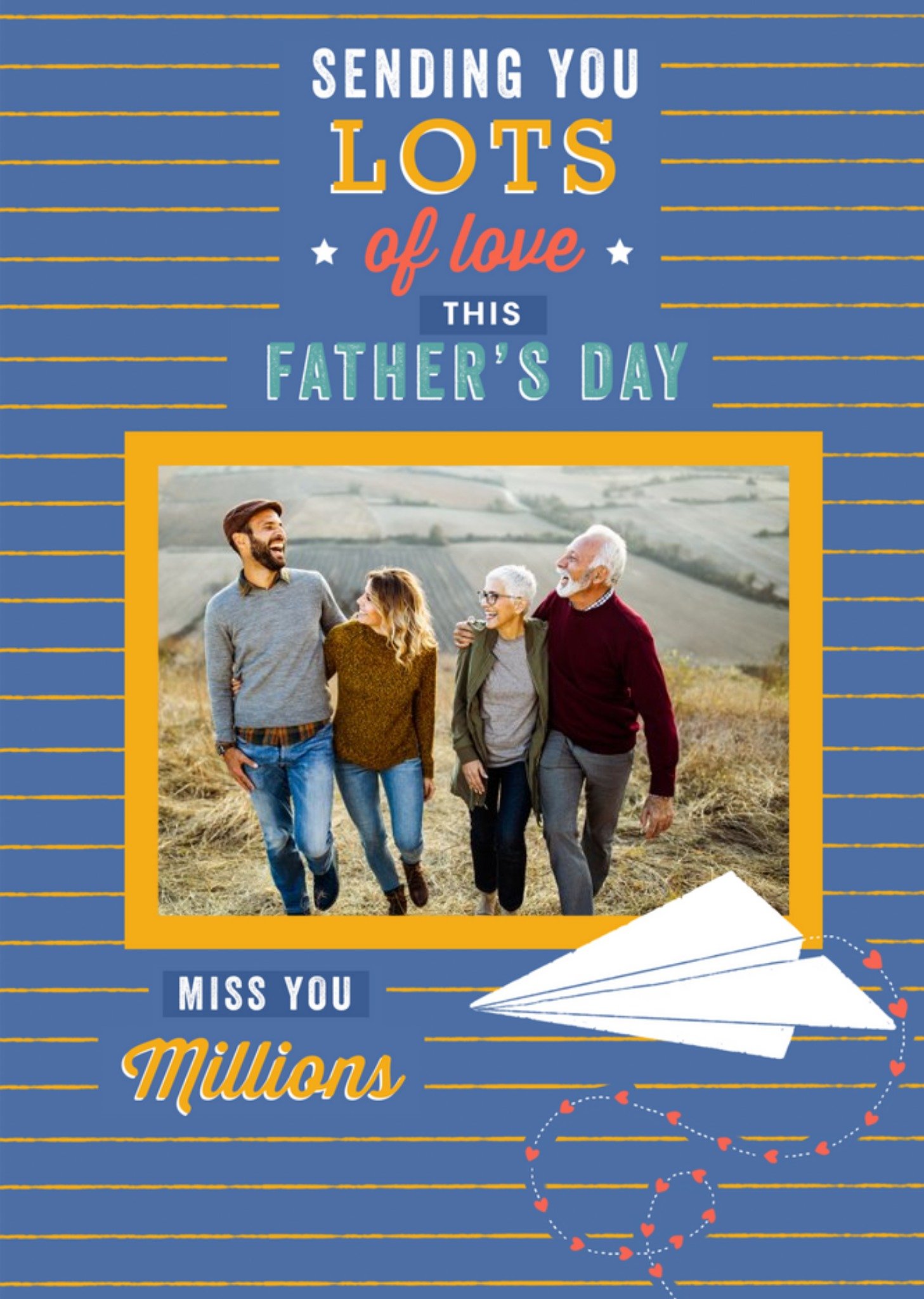 Sending You Lots Of Love Photo Upload Father's Day Card