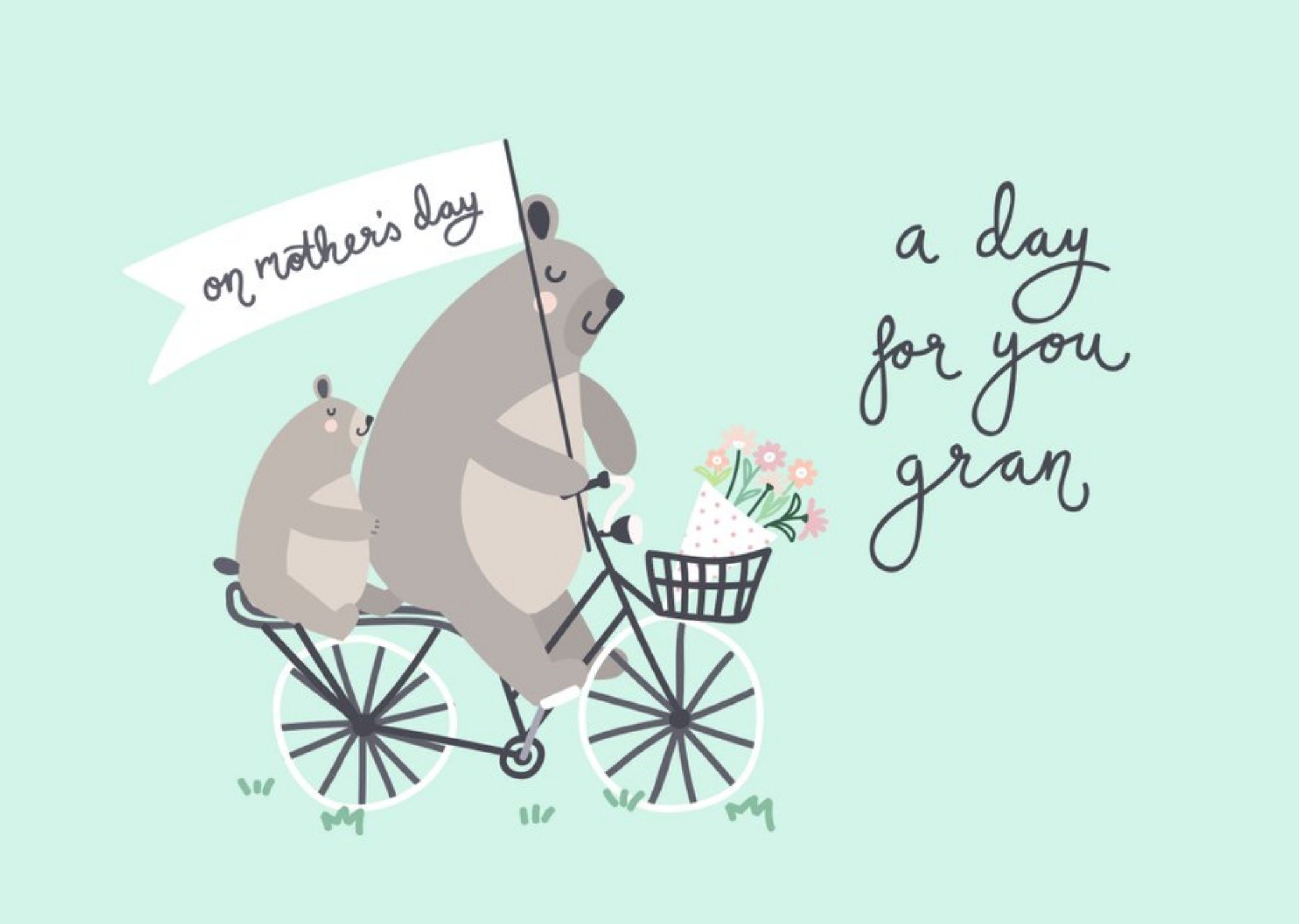 Moonpig Mother's Day Card - Gran - Teddy Bears Ecard