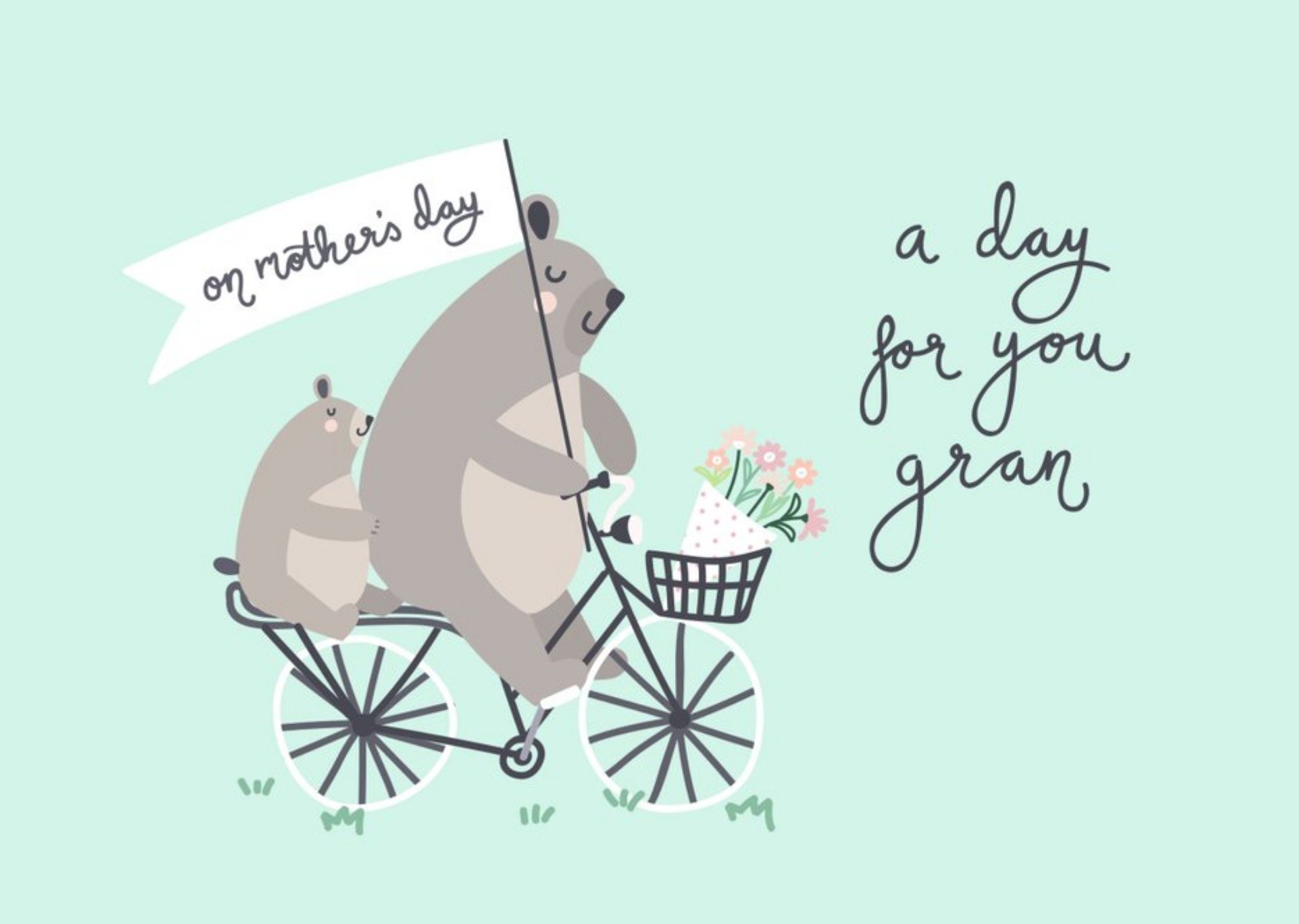 Mother's Day Card - Gran - Teddy Bears Ecard