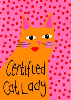 Certified Cat Lady Illustrated Card