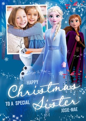 Disney Frozen 2 Special Sister Photo Upload Christmas Card