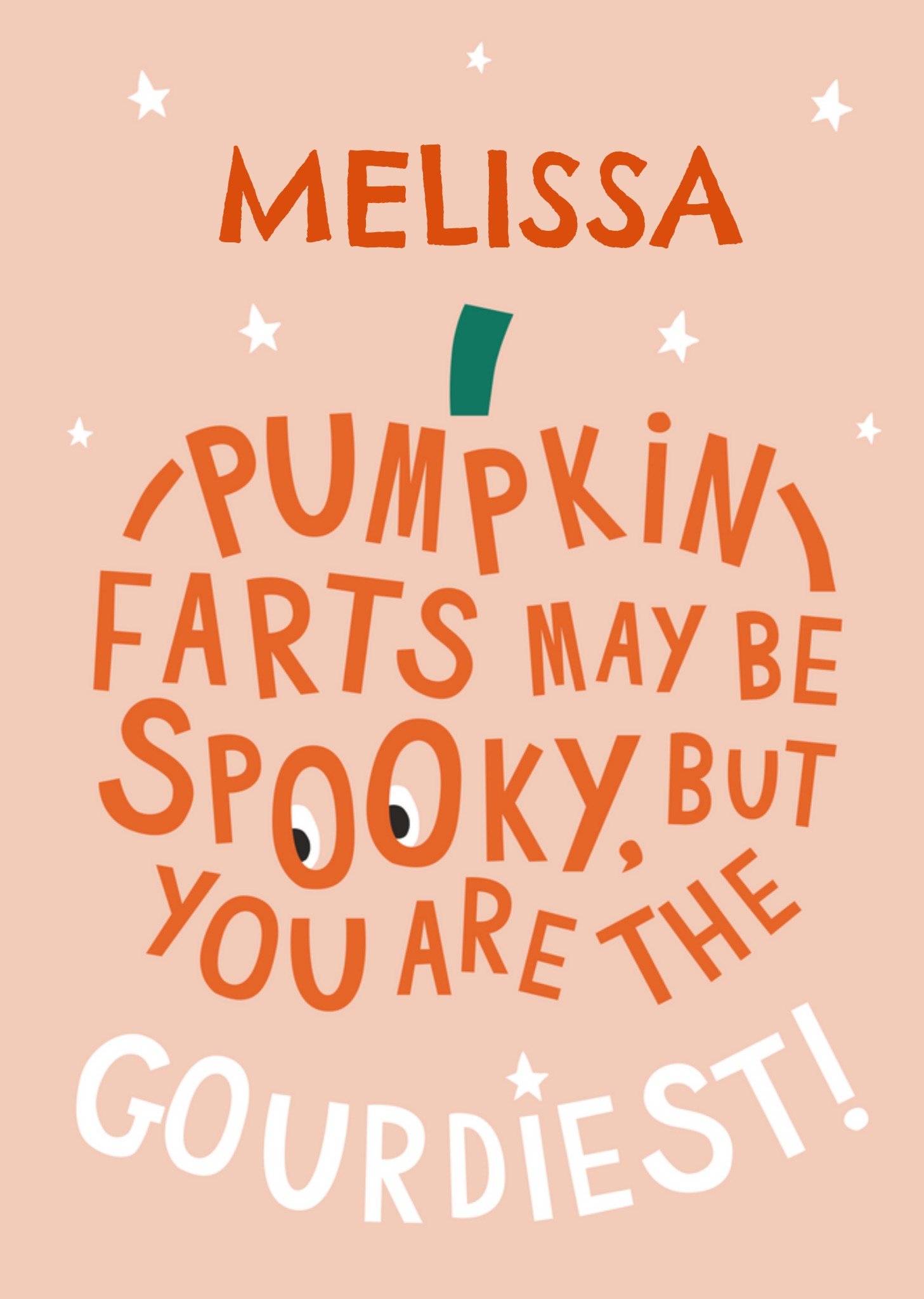 Moonpig Pumpkin Farts May Be Spooky Funny Card, Large