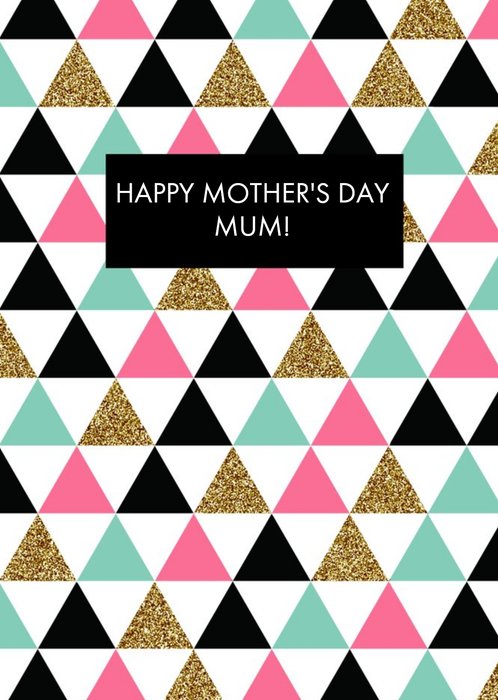 Geometric Design Personalised Mothers Day Card