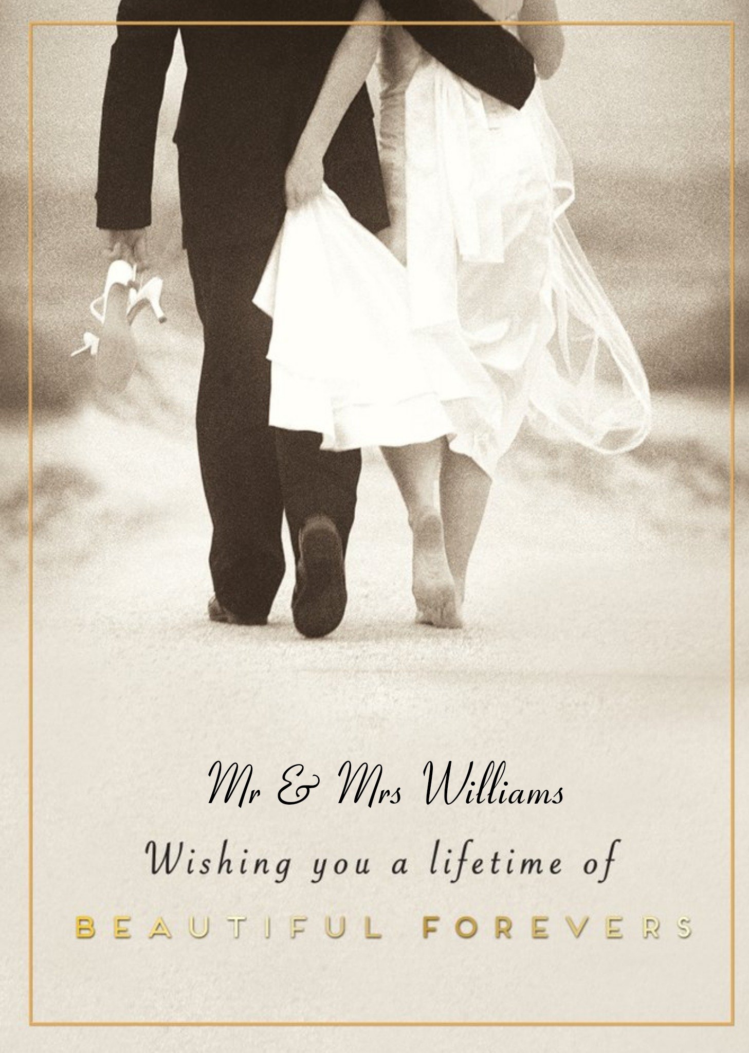 Moonpig Pigment Lifetime Of Beautiful Forevers Photographic Wedding Card, Large