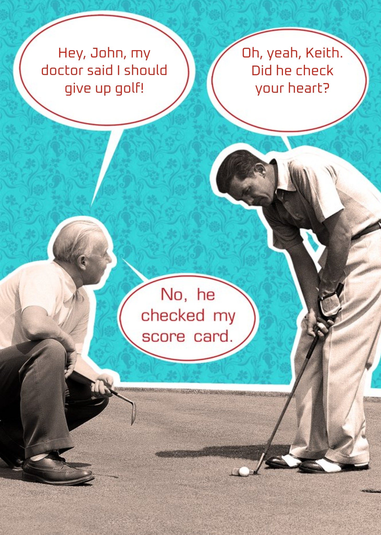 Moonpig My Doctor Said Golf Funny Personalised Happy Birthday Card Ecard