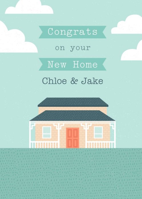 Sorcha Faulkner Illustrated House Customisable New Home Card
