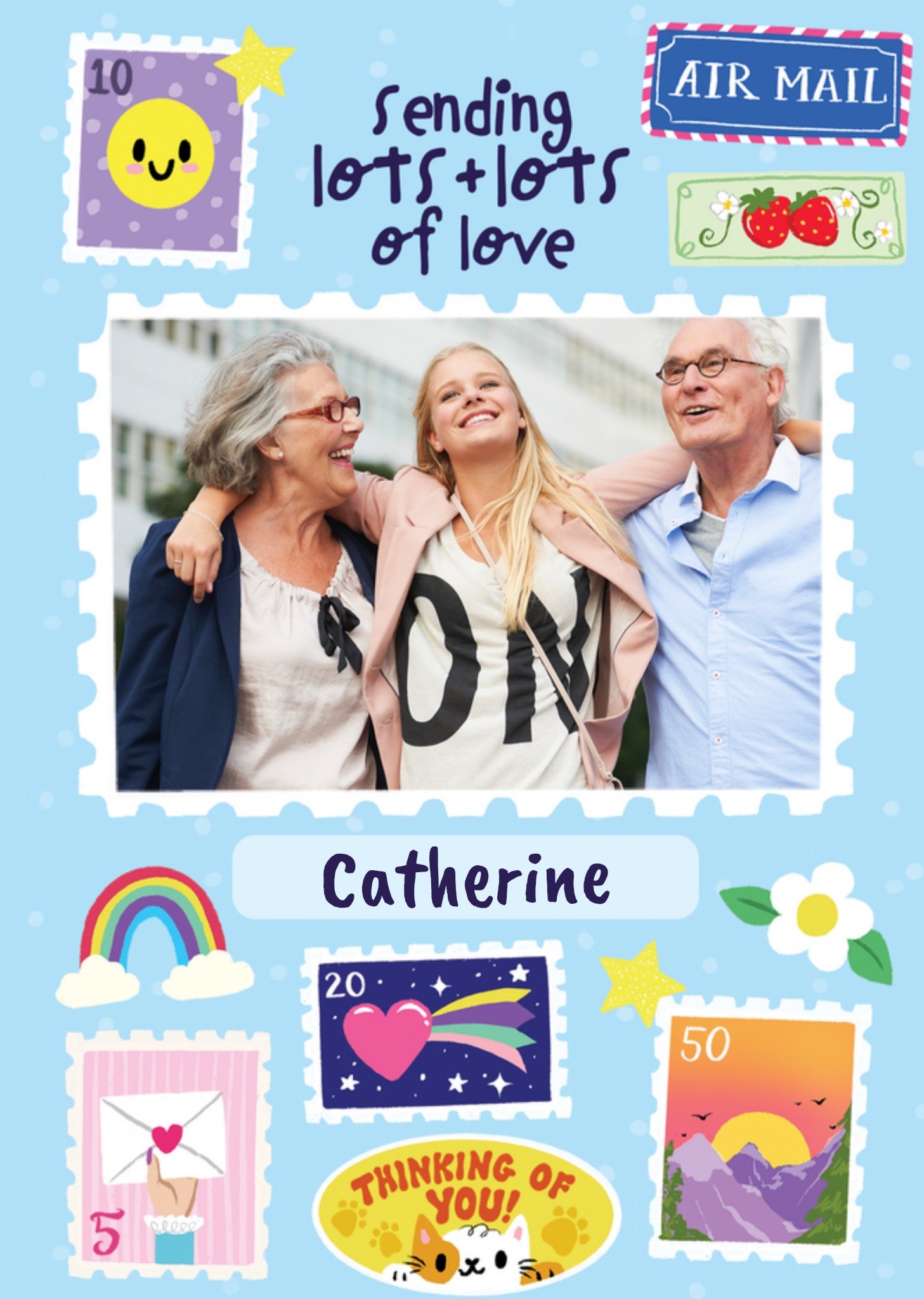 Moonpig Sending Lots Of Love Photo Upload Thinking Of You Card Ecard