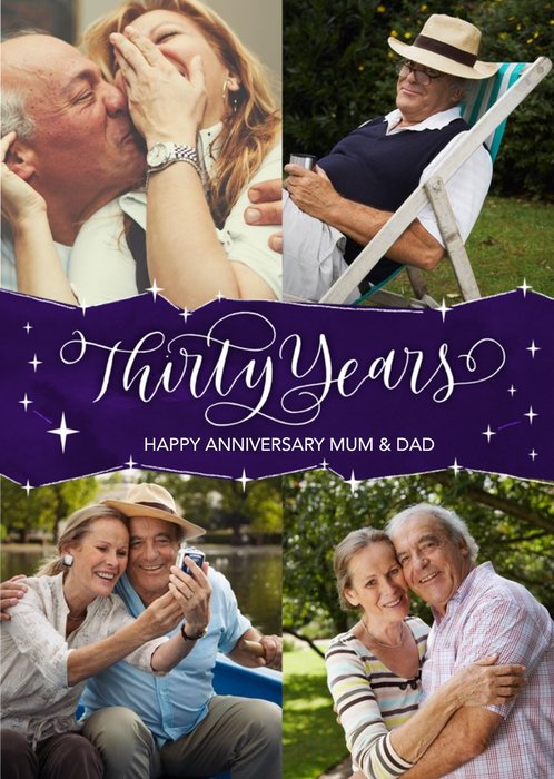 30th Anniversary Card for Mum and Dad - Thirty Years