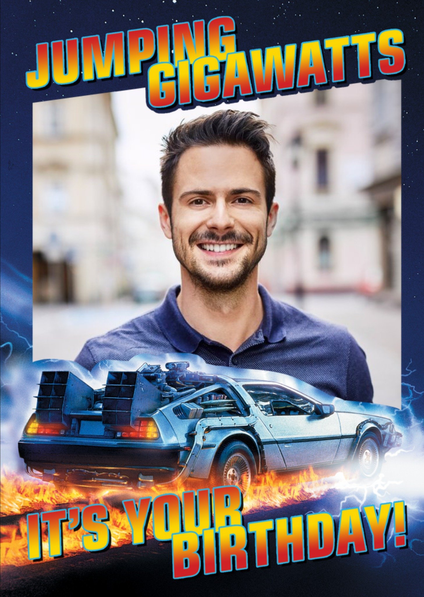 Back To The Future Photo Upload Birthday Card