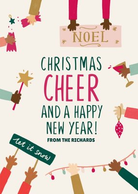 Christmas Cheer And Happy New Year Card
