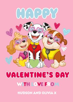 Paw Patrol Happy Valentines Day Personalised Card