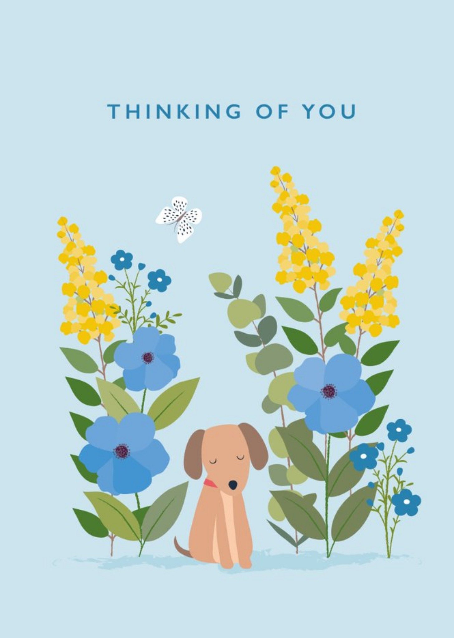 Klara Hawkins Thinking Of You Dog Card Ecard