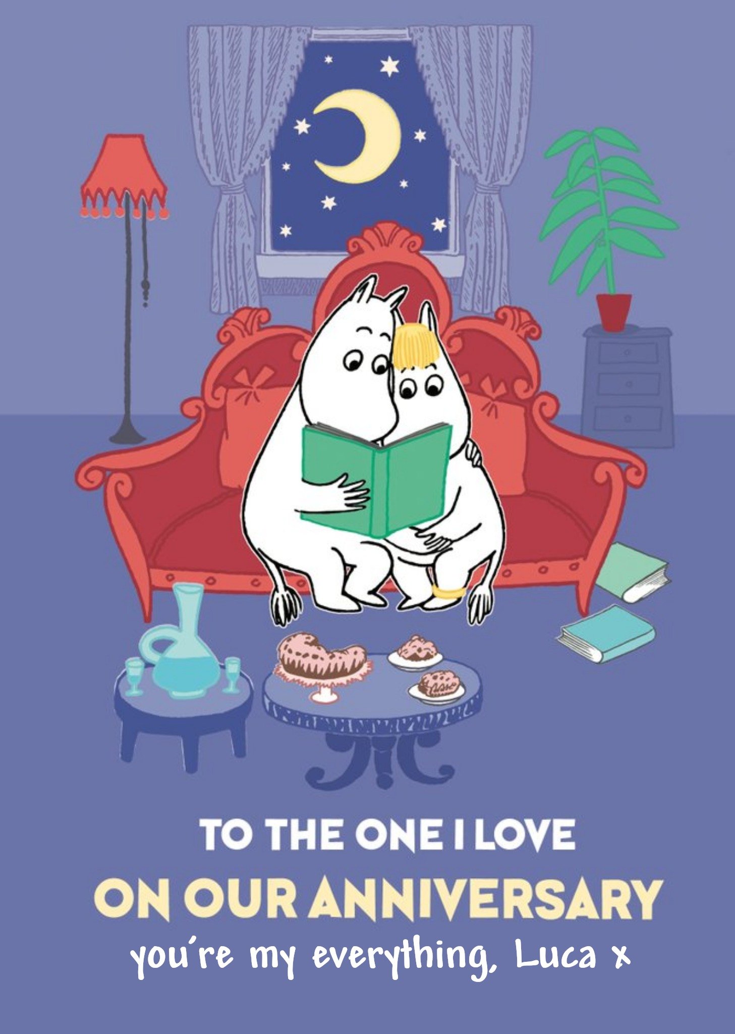 Moomin The One I Love Anniversary Card Ecard