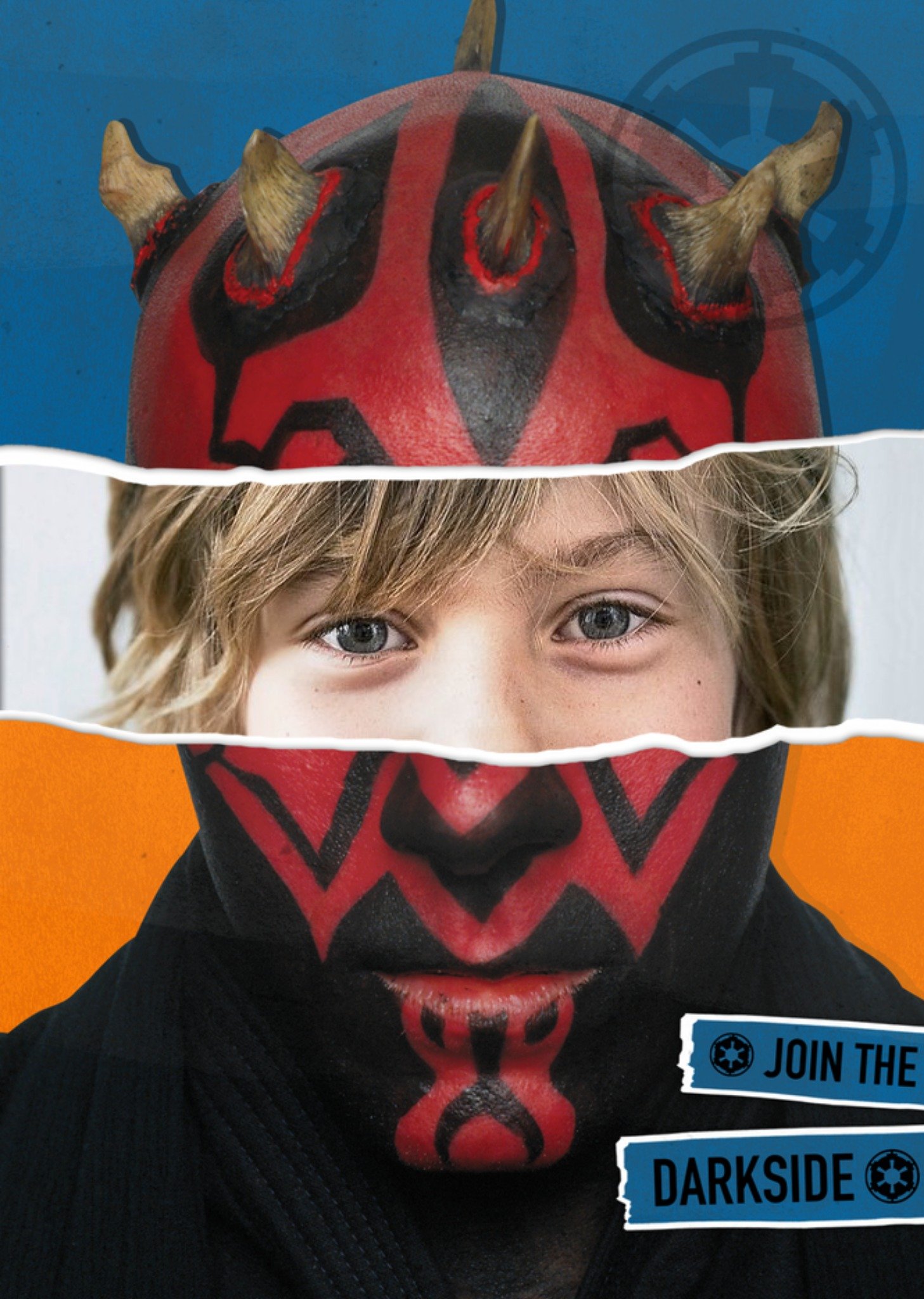 Disney Star Wars The Darkside Face Photo Card Ecard