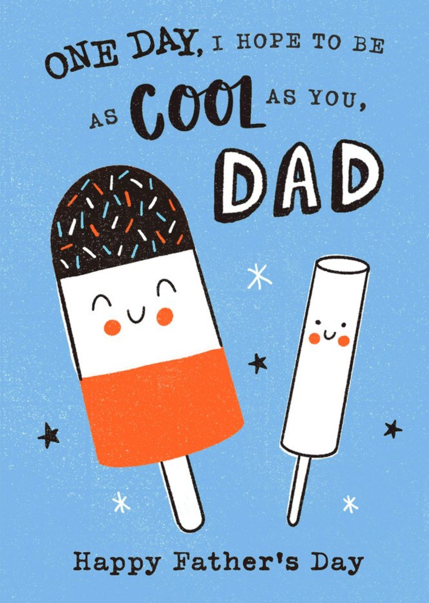 Moonpig Dalia Clark Design Cool Dad Stars Happy Father's Day Card Ecard