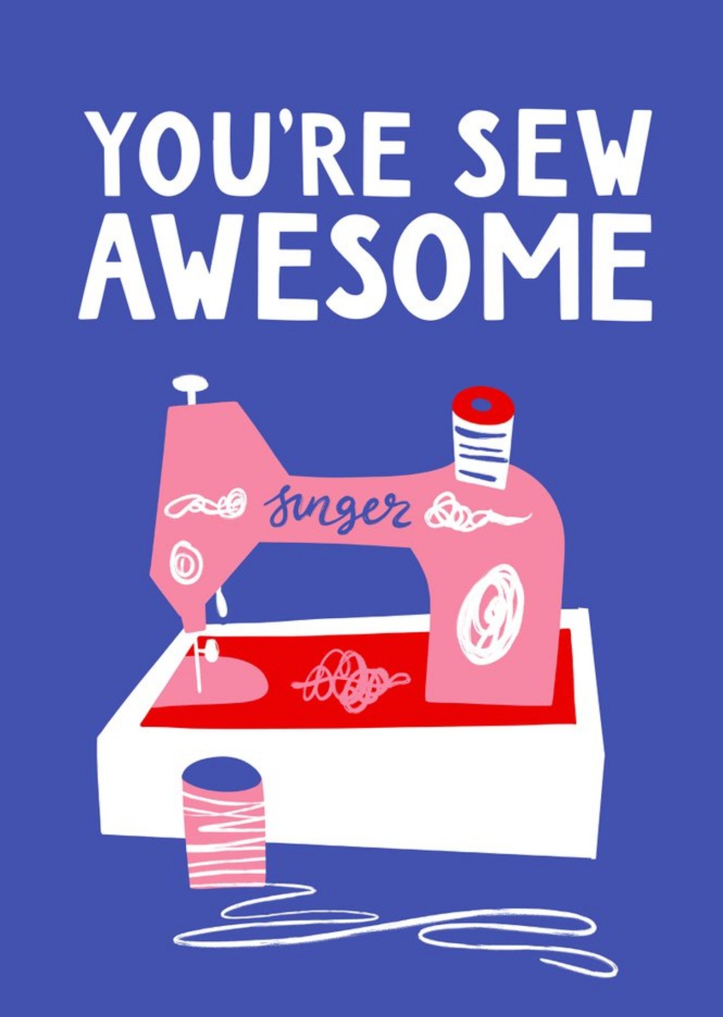 Sewing Machine You're Sew Awesome Congratulations Card Ecard