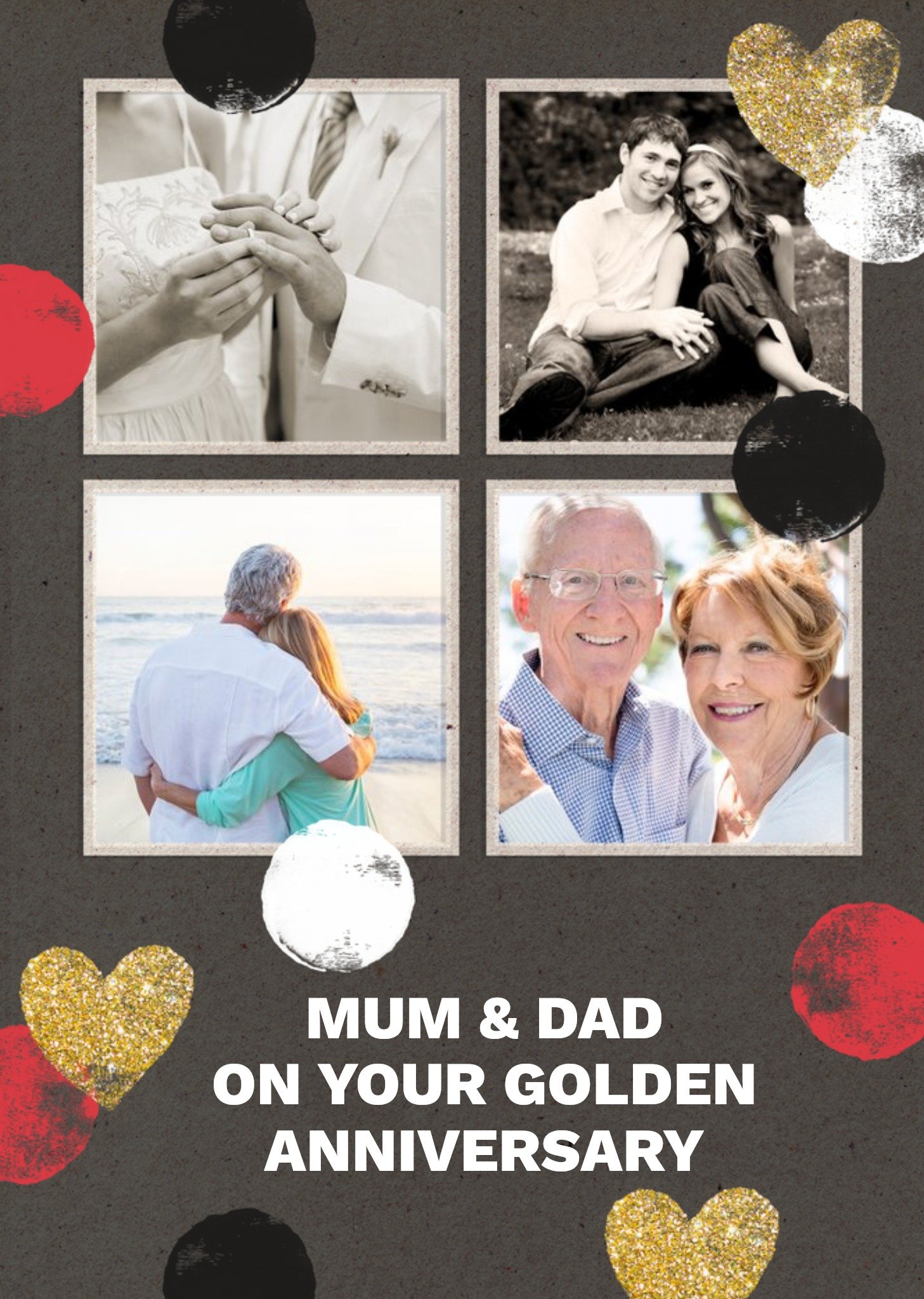 Mum & Dad On Your Golden Anniversary Photo Upload Card Ecard