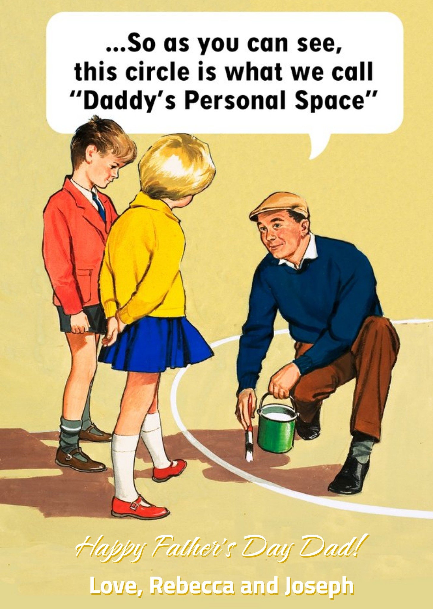 Daddy's Personal Space Funny Father's Day Card Ecard