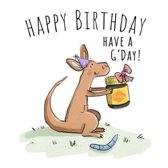 Emma Proctor Designs Kangaroo Have A G'Day Birthday Card