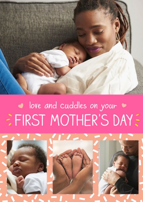 Happy Jackson Love And Cuddles On Your First Mother's Day Photo Upload Card