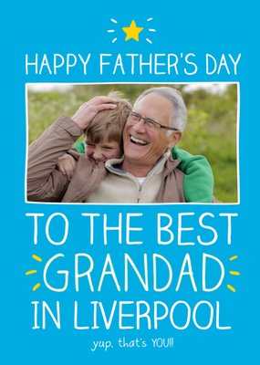 Happy Jackson Happy Fathers Day To The Best Grandad Photo Card