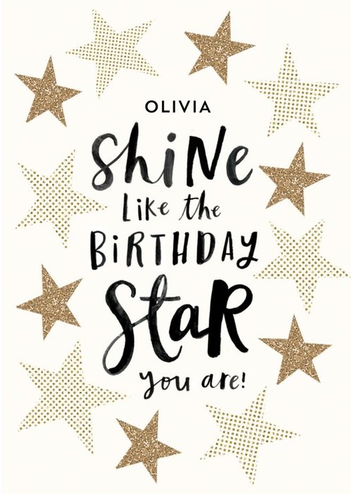 Shine Like The Birthday Star You Are Card