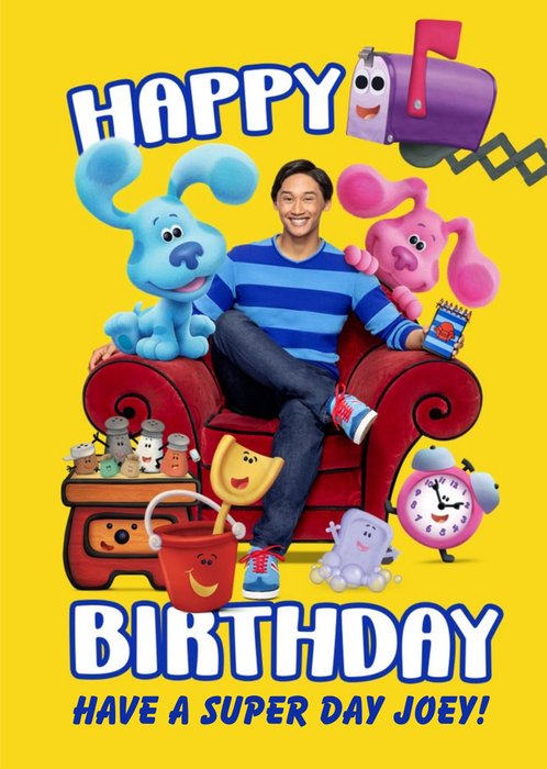 Blue's Clues Characters Super Day Birthday Card