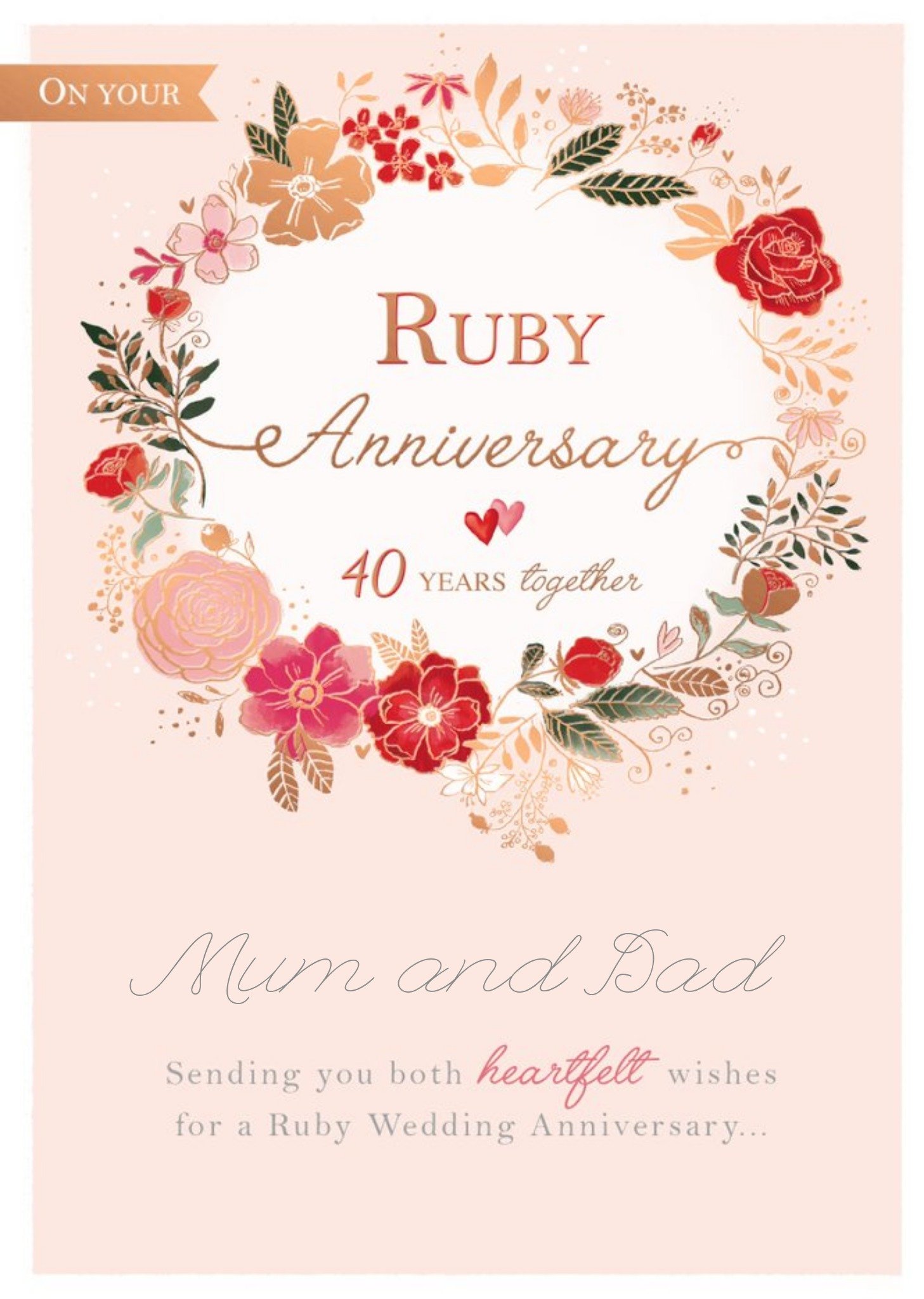 40 Years Together Anniversary Card Ecard