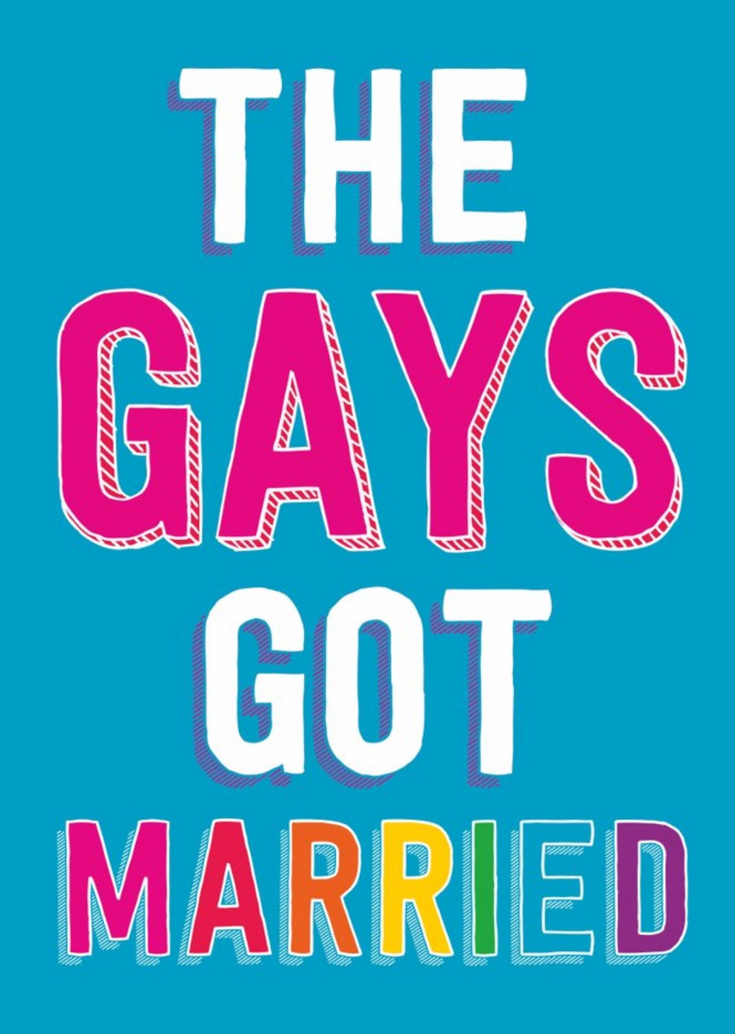 Moonpig The Gays Got Married Congratulations Wedding Card, Large
