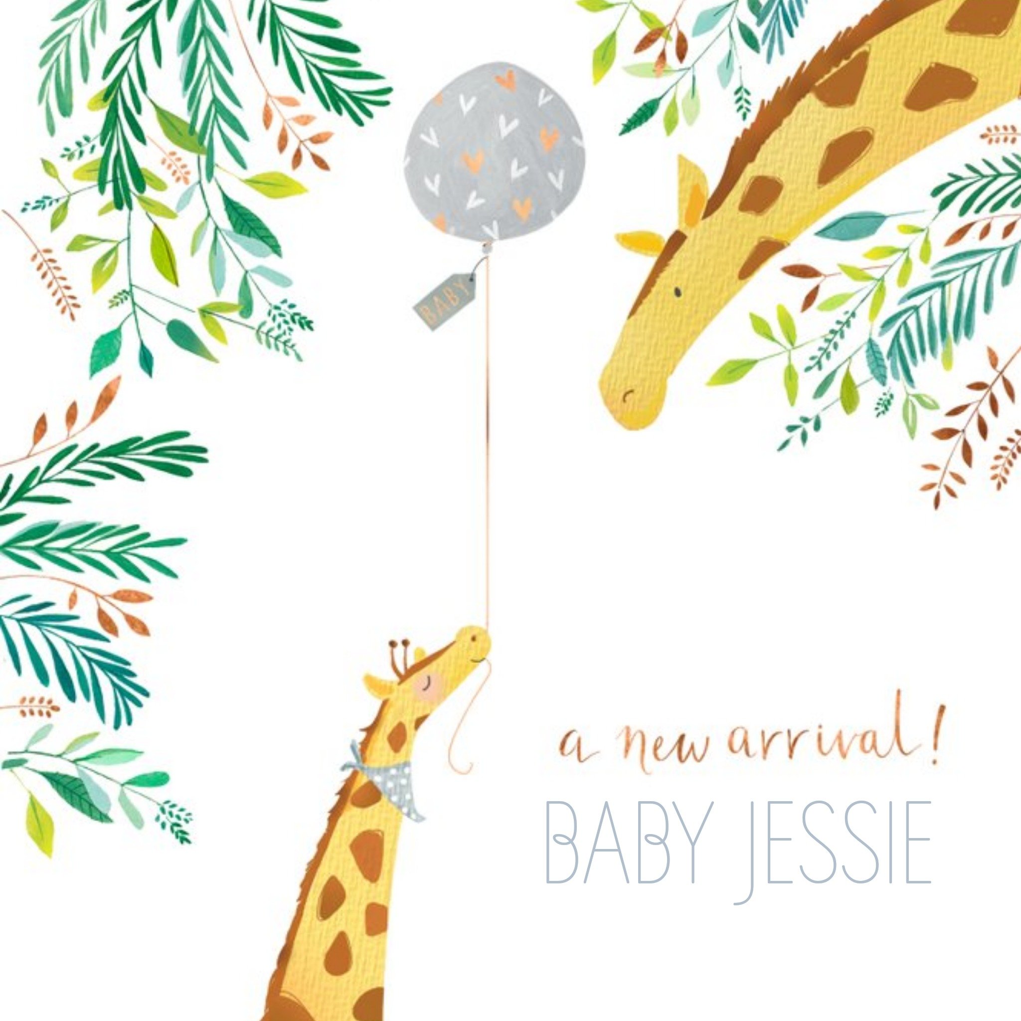 Ling Design New Baby - Mordern - A New Arrival, Square Card