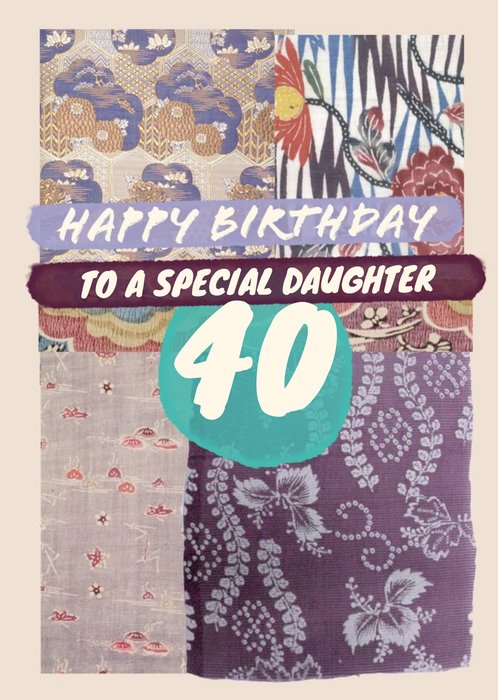 V&A Fashion and Textiles Collection Traditional Special Daughter Birthday Card
