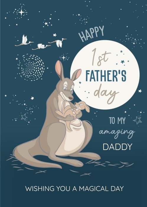 Cute Disney Kangaroos 1st Father's Day Card