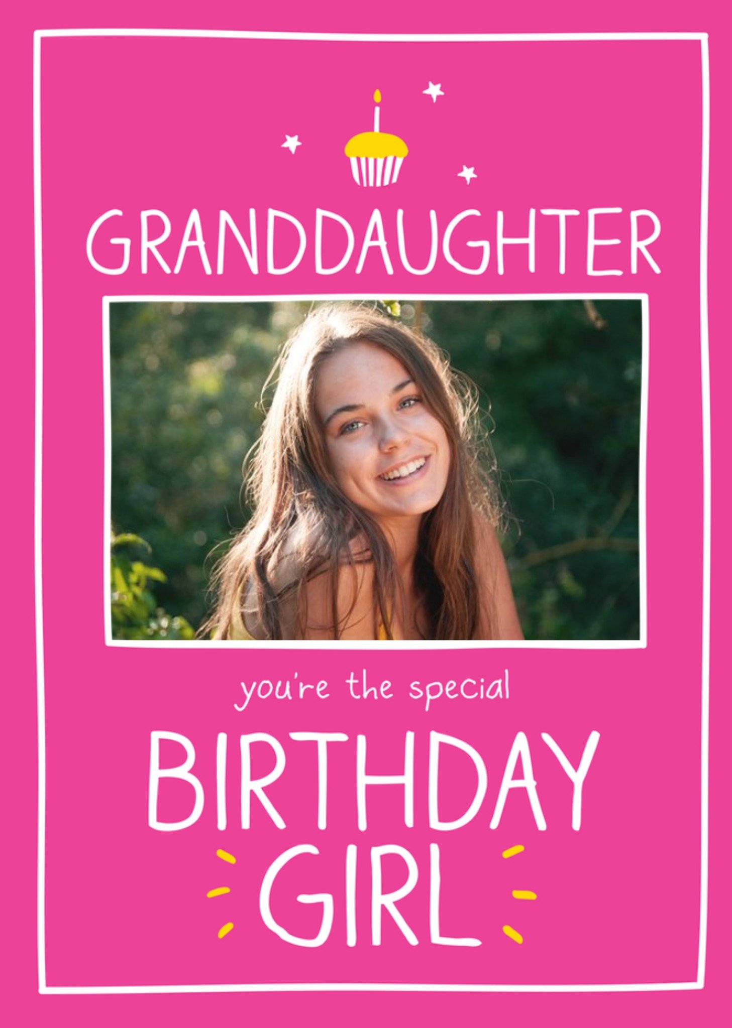 Happy Jackson Granddaughter You're The Special Birthday Girl Photo Card, Large